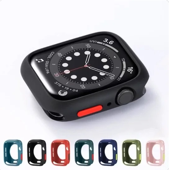

Candy Soft Silicone Case for Apple Watch Cover 9 8 7 6 Se 5 45mm 42mm 38 Protection Iwatch Serie 44mm 40mm 41mm Bumper for women