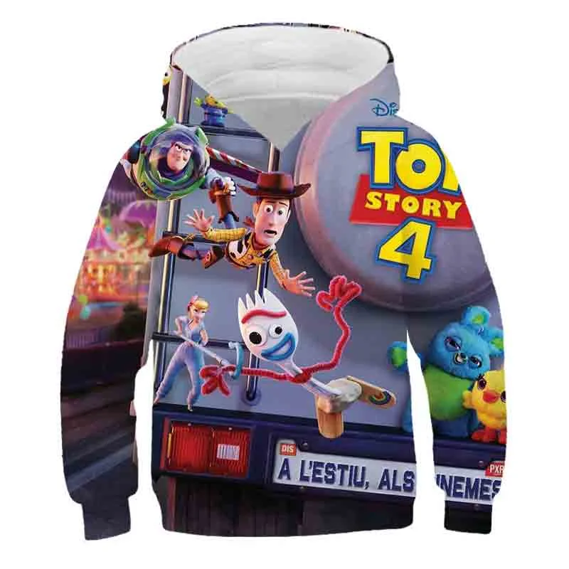 1-14Y Toddler Baby Boy Toy Story 4 Felpa Autunno Casual Toy Story 4 Stampa Manica Lunga Top Pullover Bambini Cartoon Outwear