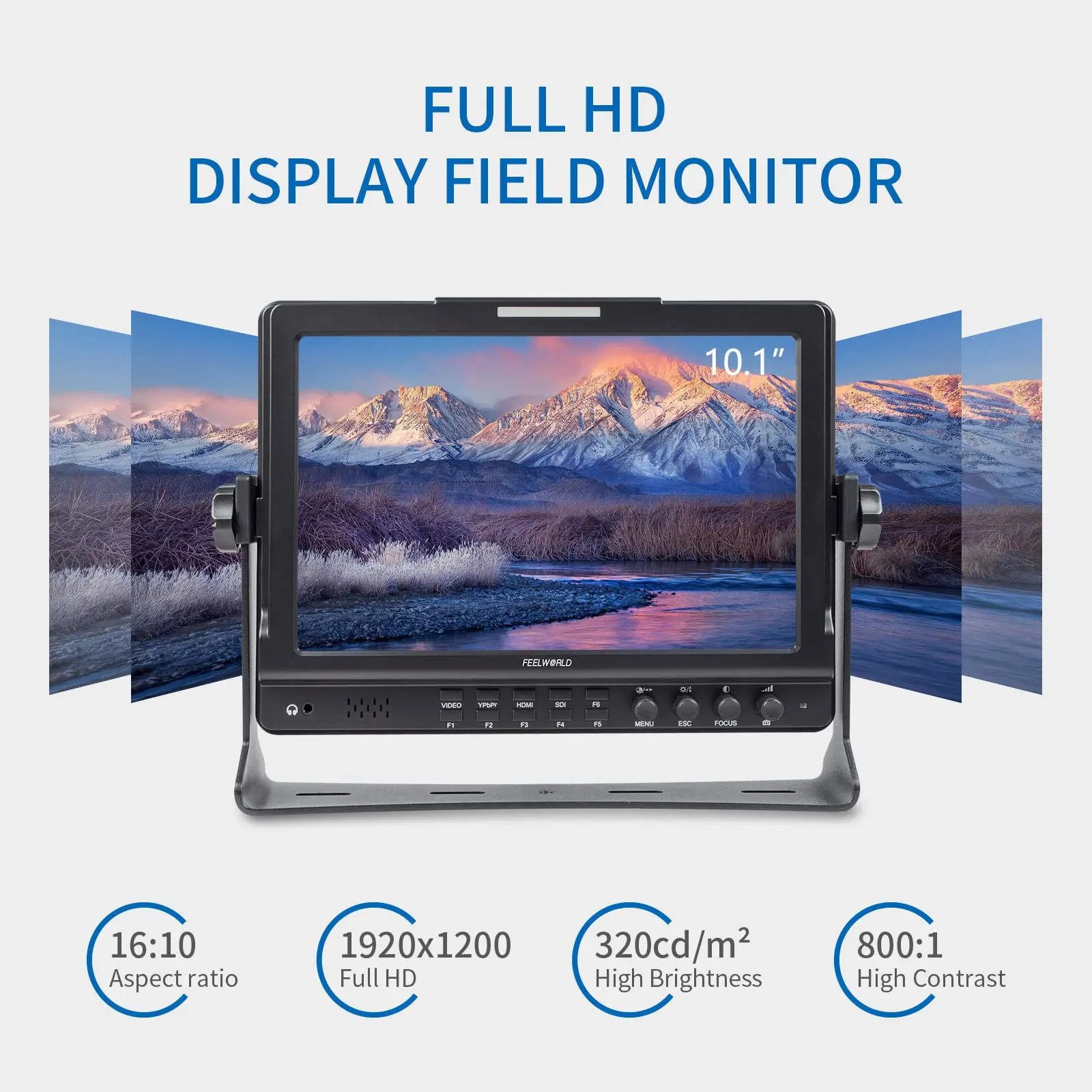 

Фотокамера Feelworld FW1018V1, 10,1 дюйма, 4K, IPS, 1920x1200, HDMI