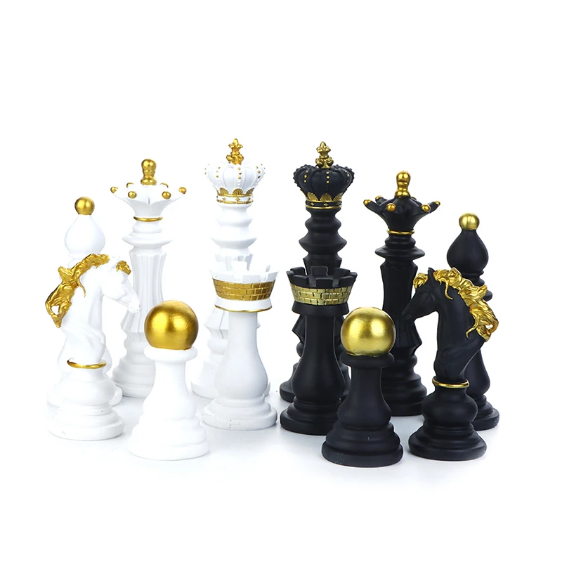 International Chess Resin Chess Pieces Board Games Accessories Figurines Chessmen Ornaments 1pc