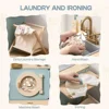 8954-31c658.jpg Robotime Robud Kitchen Washer Playset Pretend Play Toy Washing Machine with Clothes Basket Iron and Sink for Kids Age 3+Blue