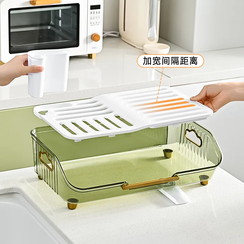 Kitchen Plate Pan Dish Drying Rack Sink Dish Drainer Detachable