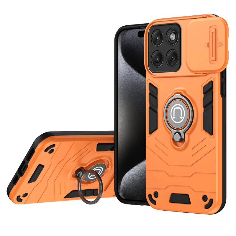 Air Slide Camera Lens Armor Case with Ring Holder and Shockproof Protection