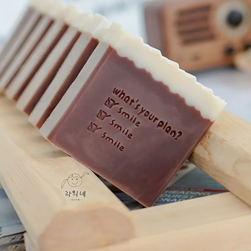Handmade Soap Stamp for Making Soap, Natural Imprint Seal, Acrylic Pattern, Smile Smile, Customize