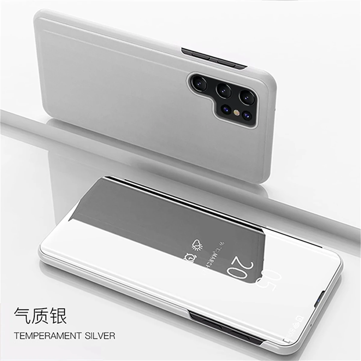 Elegant Mirror Flip Leather Case - Premium Standard Cover