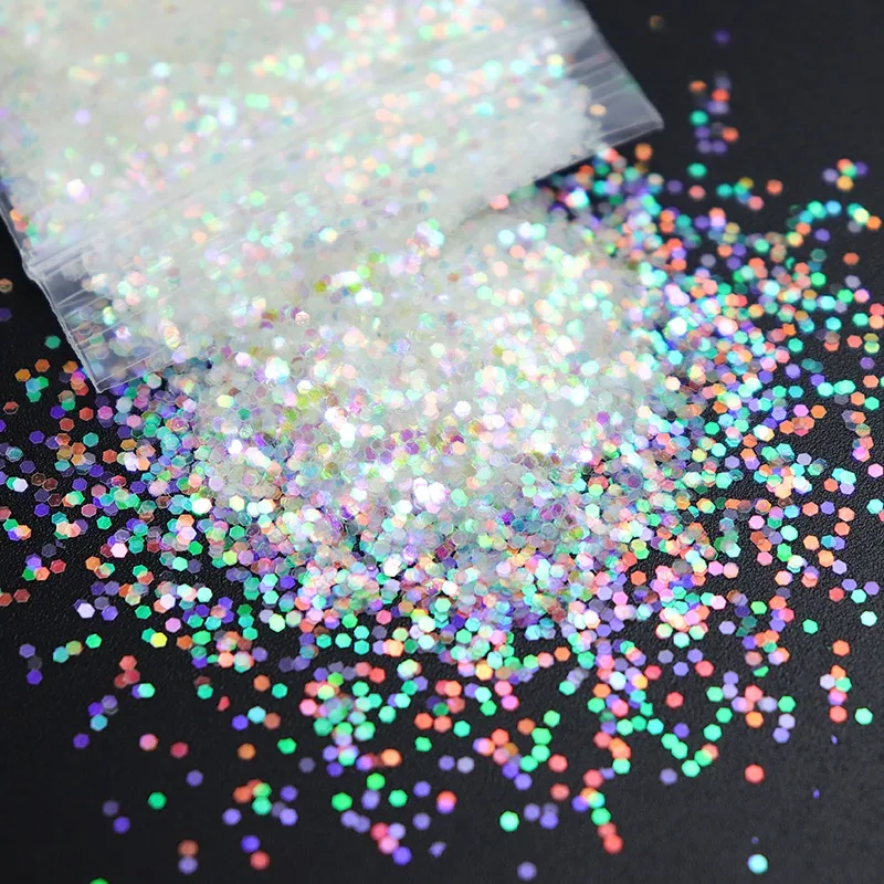 Iridescent Mermaid Nail Glitter in-1mm Ultra Thin Sequins Bead and Powder Mix Professional for Nail Supplies DIY crafts 1Bag nail glitter