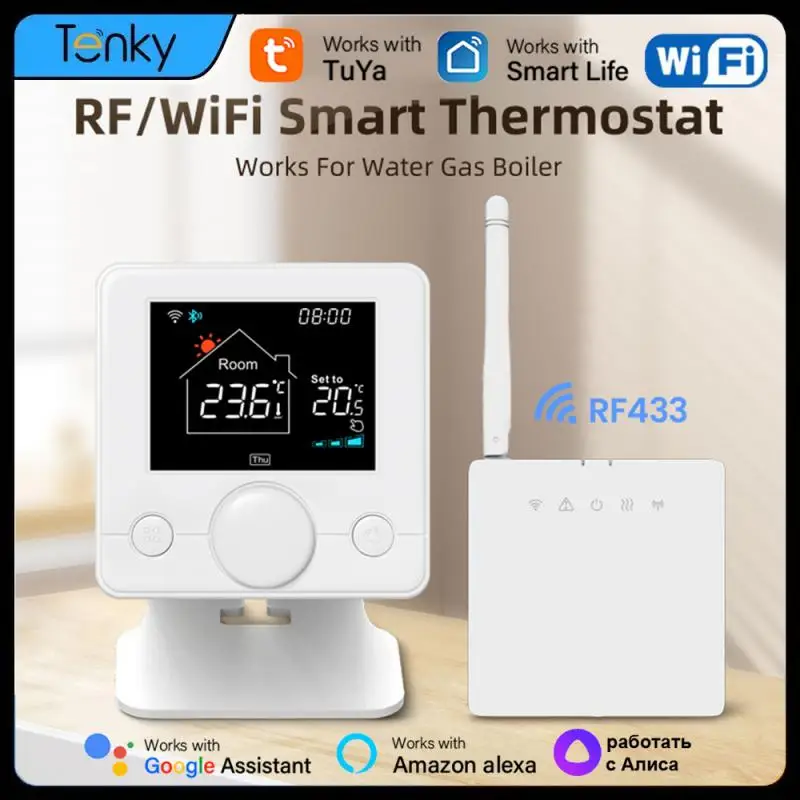 

Tuya Smart Home RF/WiFi Smart Thermostat Smart Life Control Real Time Monitor Frost Prevention Vias Alexa Google Home Alice