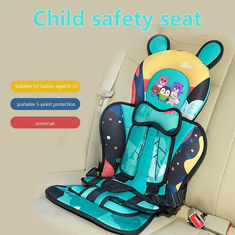 Auto Child Safety Seat Simple Car Portable Seat Belt,foldable Car Seat  Protection Travel Accessories For Kids 0-12,car Seat Liner For Infant