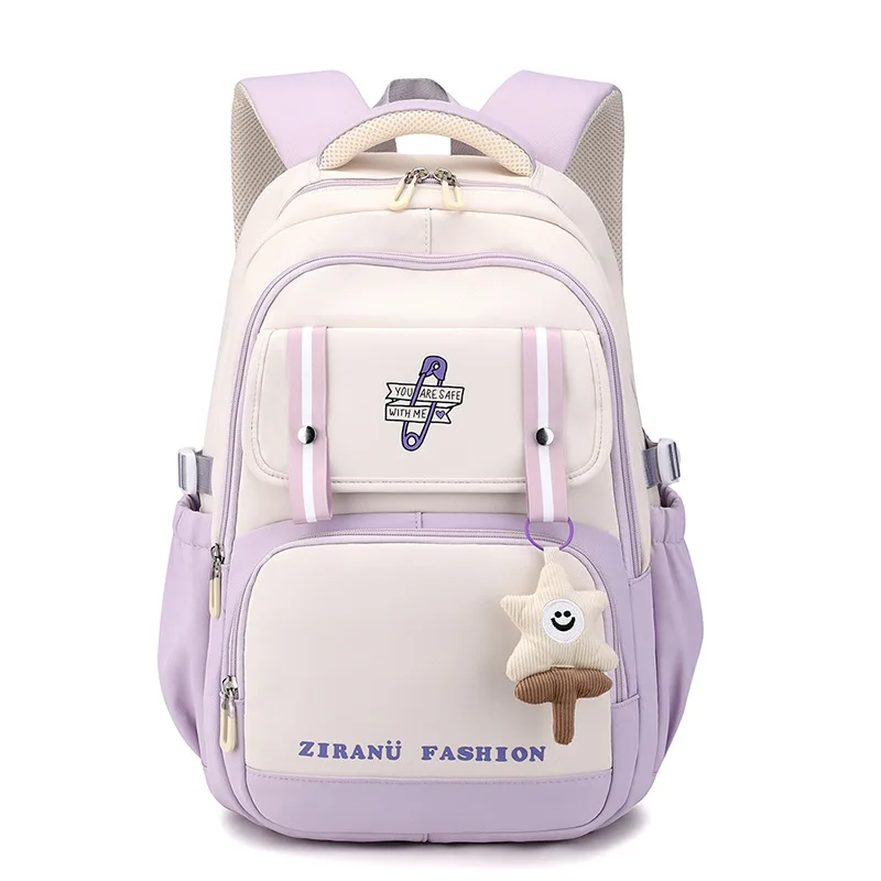 

Ice Cream Pendant Primary School Backpack 1-6 Grade Cute Colorful School Bags For Girls Waterproof Large Capacity Schoolbags sac