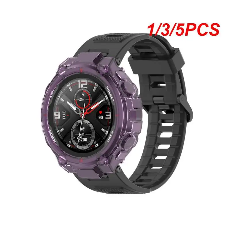 1/3/5 Pz 2 In1 Per Amazfit T Rex Cassa Orologio Tpu Cover Protettiva Shell Frame Protector Bracciale + Amazfit T-Rex Schermo In Vetro