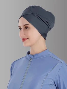 1pc Solid Color Simple Turban Cap Elastic Inner Cap Head Wraps Casual Bonnet Underscarf Ramadan Hijab Head Scarf Chemo Hats