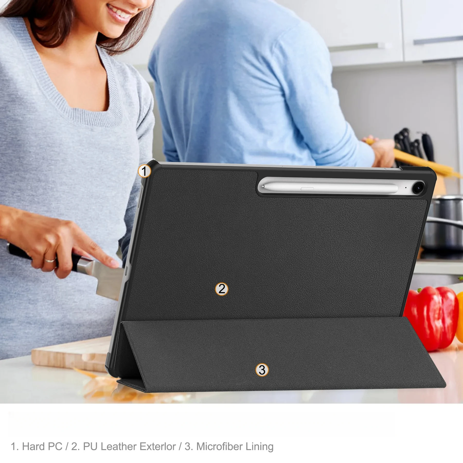 Für Tablet S10FE+ Style 13.1 Hülle S10FE Plus Stand-Schutzhülle – Detail 9