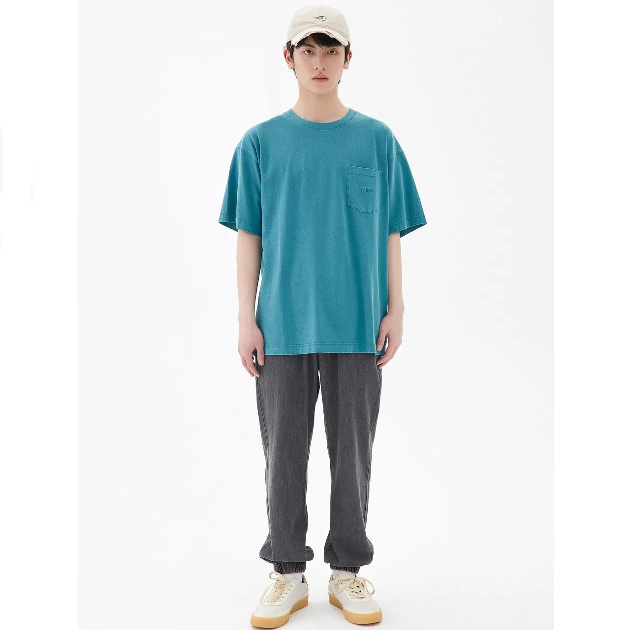 Metersbonwe Jogger Jeans Men 22 New Summer Loose Pants Male 100% Cotton Paper Bag Waist Jeans