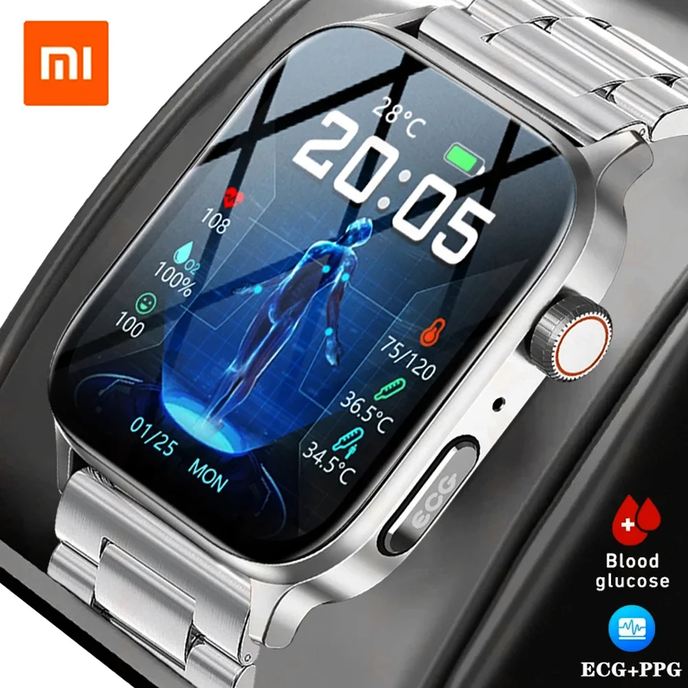 

Xiaomi 2023 Noninvasive Blood Oxygen Smart Watch Bluetooth Call ECG+PPG Heart Rate Blood Pressure Healthy Sports SmartWatch Men