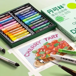 DELGREEN Beginner Oil Pastel 24/36Colors Medium Soft, Ideal for Drawing, Painting and Graffiti Art Supplies Crayon Drawing