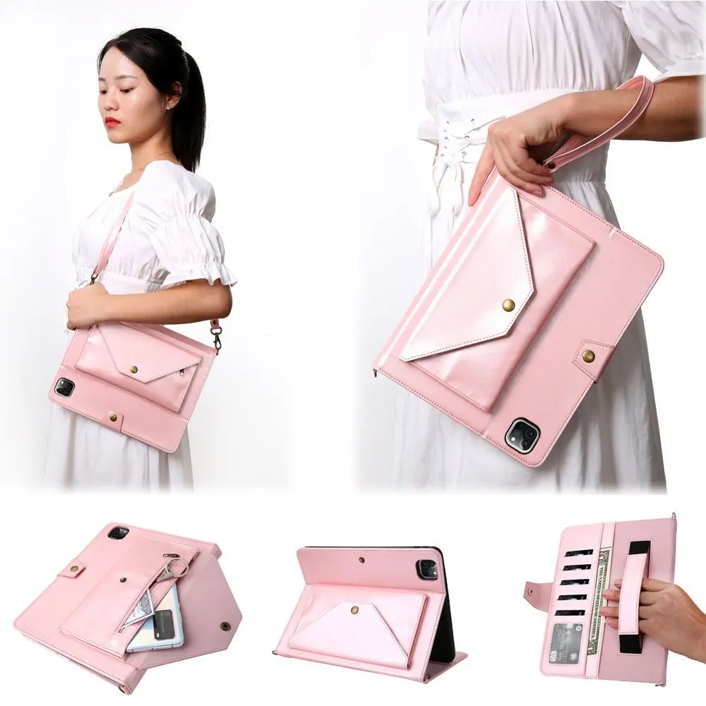 

Tablet Protective Case for IPad 12.9 Case 10.9 11 9.7in Tablet Drawing Portable Desktop Stand Diagonal Straddle Type Women's Bag