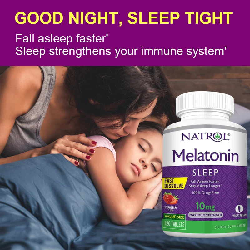 Melatonin Instant Tablets, Vitamin B6, Helps Promote Better Sleep