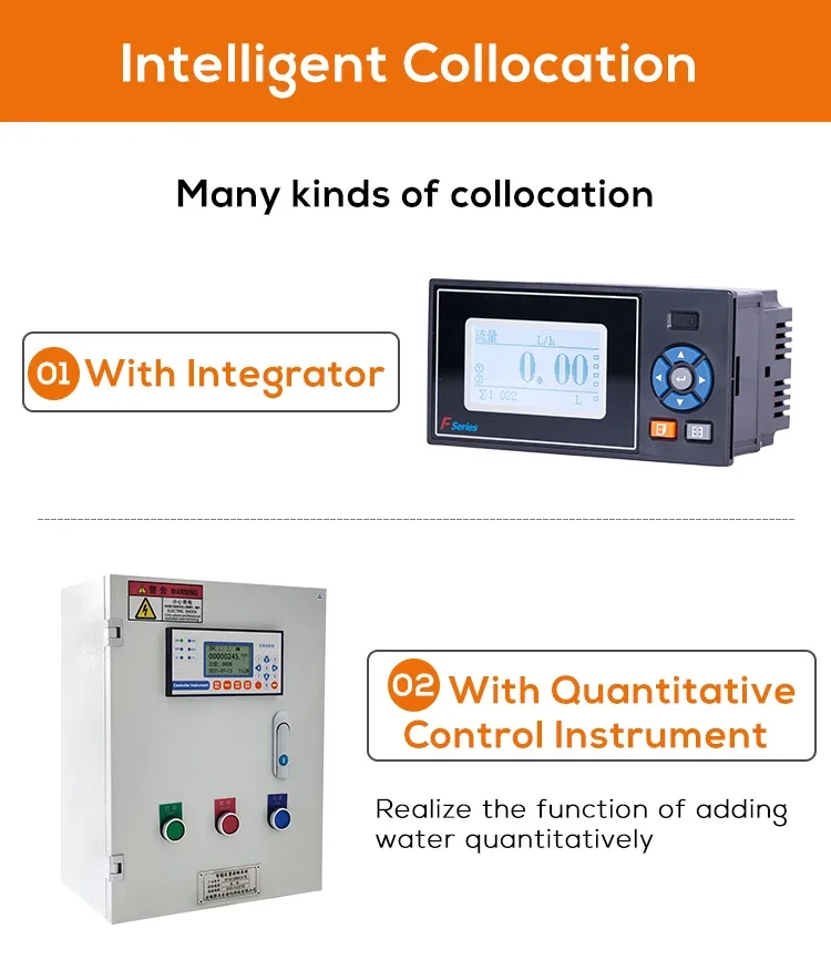 1 2 in 150℃ Turbine Flow Meter Clamp Connection Pulse Signal 24V Oil Water Diese