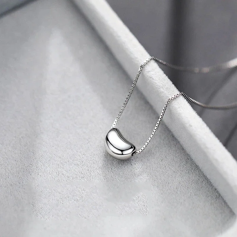 

Hot Charm 925 Sterling Silver Romantic Acacia Beans Pendant Necklace for Women Fashion Party Wedding Popular Jewelry Holiday