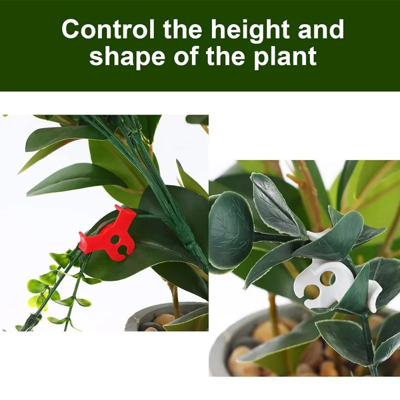 100/10Pcs Plant Clamp Bending Device Flower Vine Branches Plant Stem Training Clips Growth Bender Control Support Clamps
