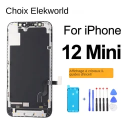 Elekworld-Écran LCD Incell pour iPhone 12 Mini, assemblage de Hébergements eur tactile 3D, remplacement de pixels sans fréquence, meilleur choix