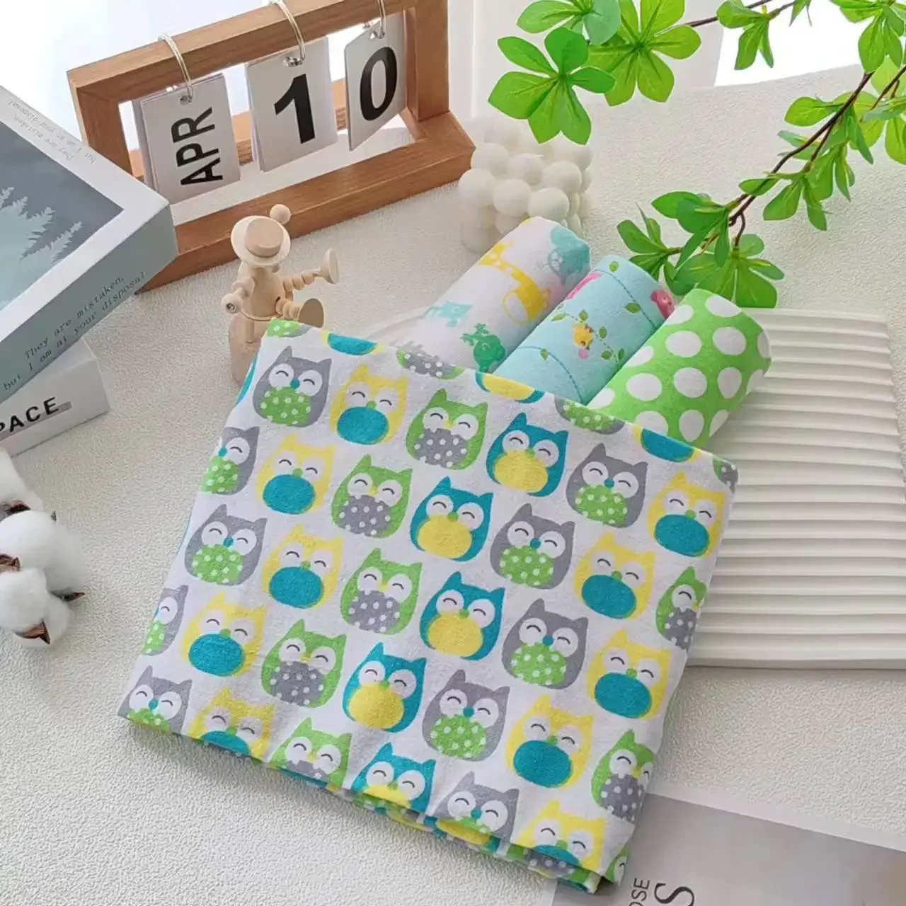 4pcs/pack 100% Cotton Receiving Baby Blanket Newborn 76x76cm Baby Bedsheet Supersoft Flannel Diapers New Born Blanket Swaddle 6