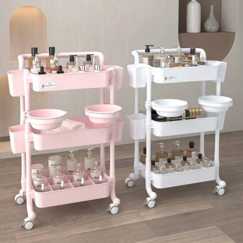 Salon Equipment Furniture Aesthetic Auxiliary Cart Bar Lashista Beauty Trolley Organizer Wheels Organizers Trolleys Trolly Tray