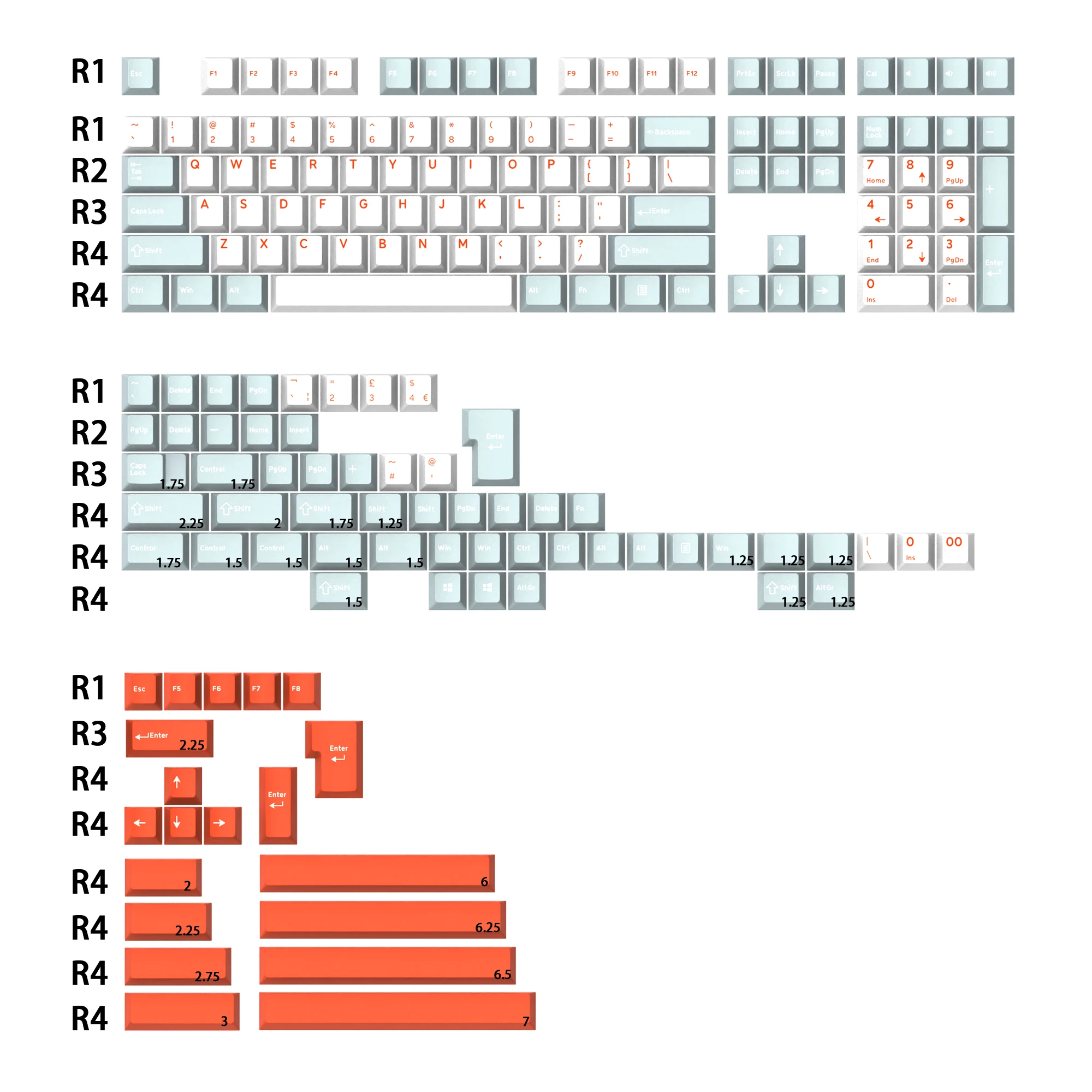 Salmão Keycap Perfil Cereja Doubleshot Pbt Teclado mx Juízes Fantasmas 60 65 87 104 Bm60 Bm65 Xd64 Bm68 Cstc75 Mk870 Vn96 gj - Imagem 3
