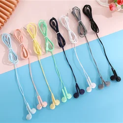 Wired Portable Sport 8 Colors Earphone Wired Super Bass With Microphone 3.5mm In-Ear Wired Hands Free Headphone For Smartphones