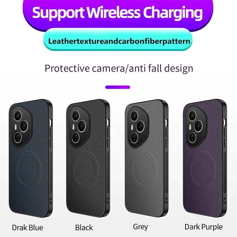 Premium Soft Silicone Carbon Fiber Magnetic Protective Phone Case Cover