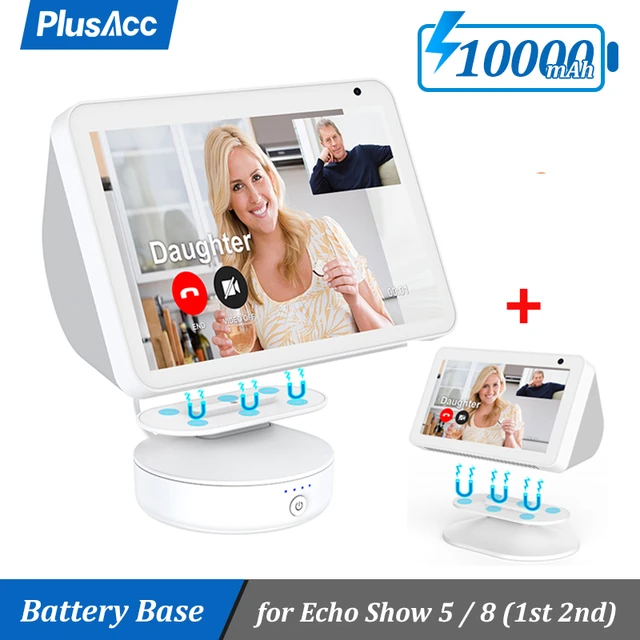 GGMM-Base de batería para cargador inalámbrico, soporte ajustable para pantalla  Alexa de  de primera generación, 9,5 H de reproducción, para Echo  Show 8 Show 5 - AliExpress