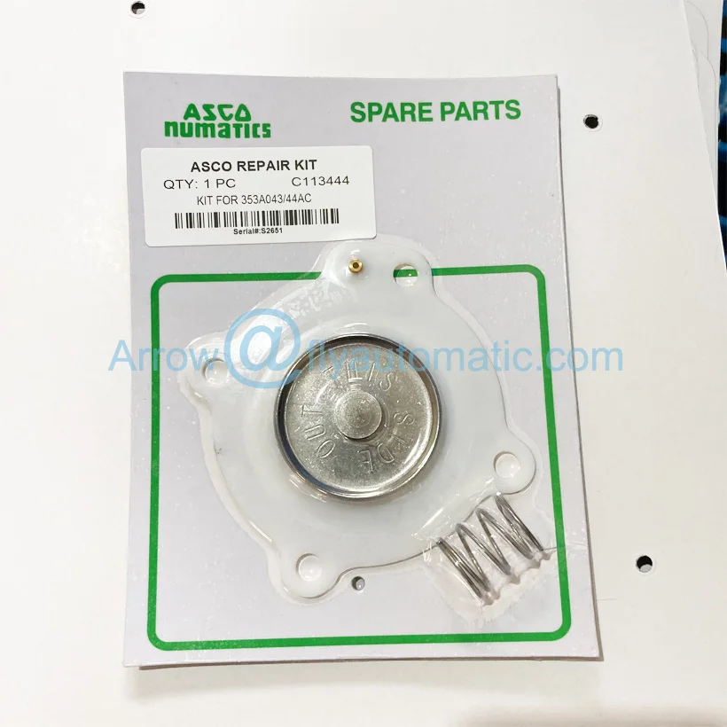 KIT DE R&Eacute;PARATION De Diaphragme Pour Vannes ASCO C113443 C113444 3/4 1