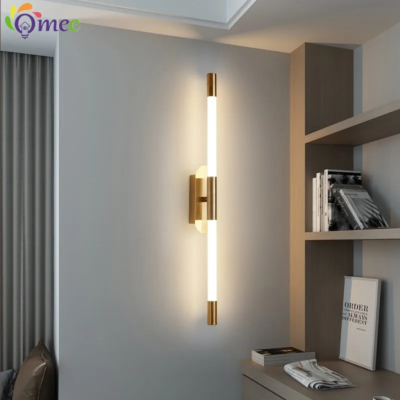 Minimalism LED Wall Lamp Longer Modern Home Bedroom Decor Bedside Reading Light Stairs Background Black Bathroom Mirrors Sconce