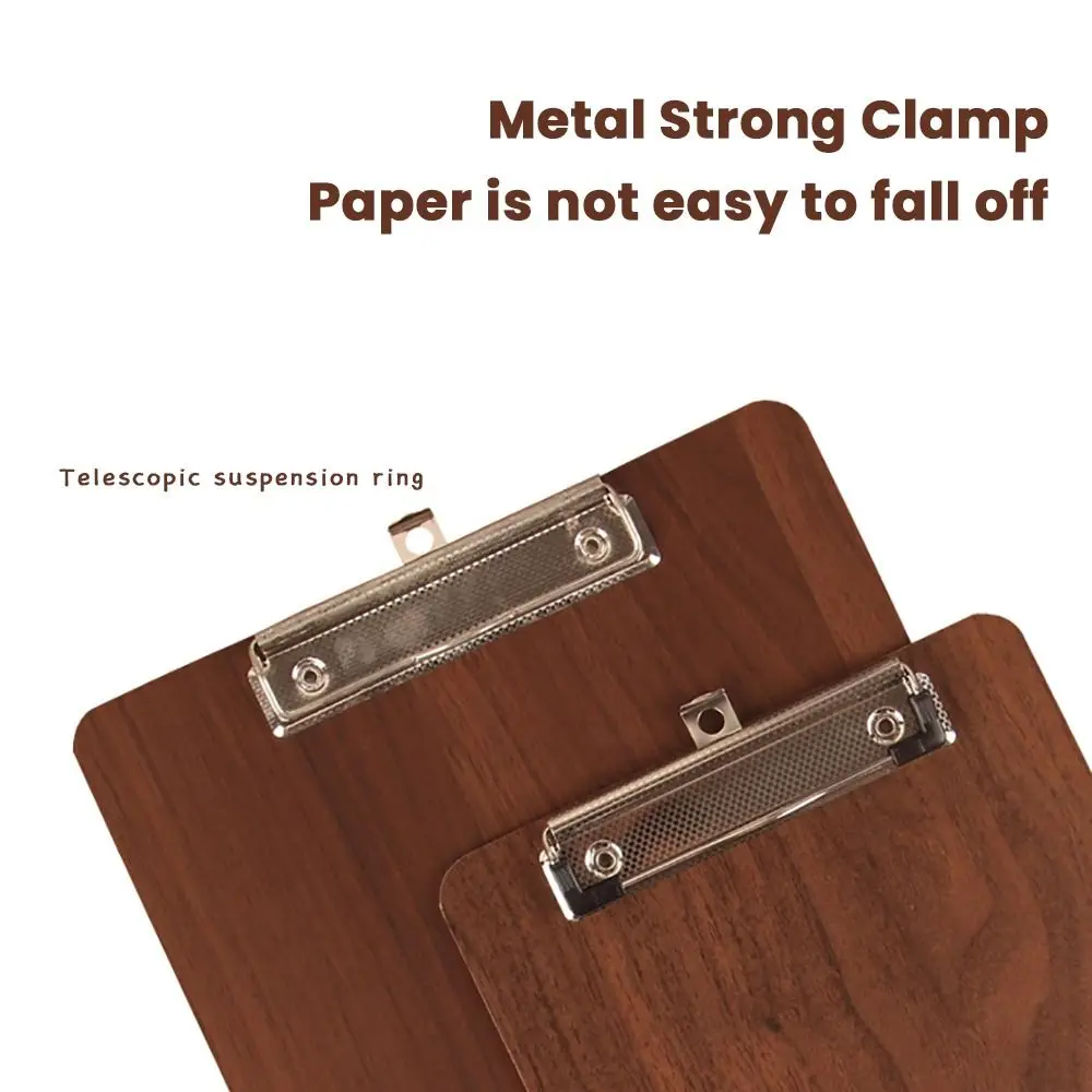 Simple Wooden File Folder A4/A5 Hangable Storage Writing Pad Thickened Clipboard Gift/Prize
