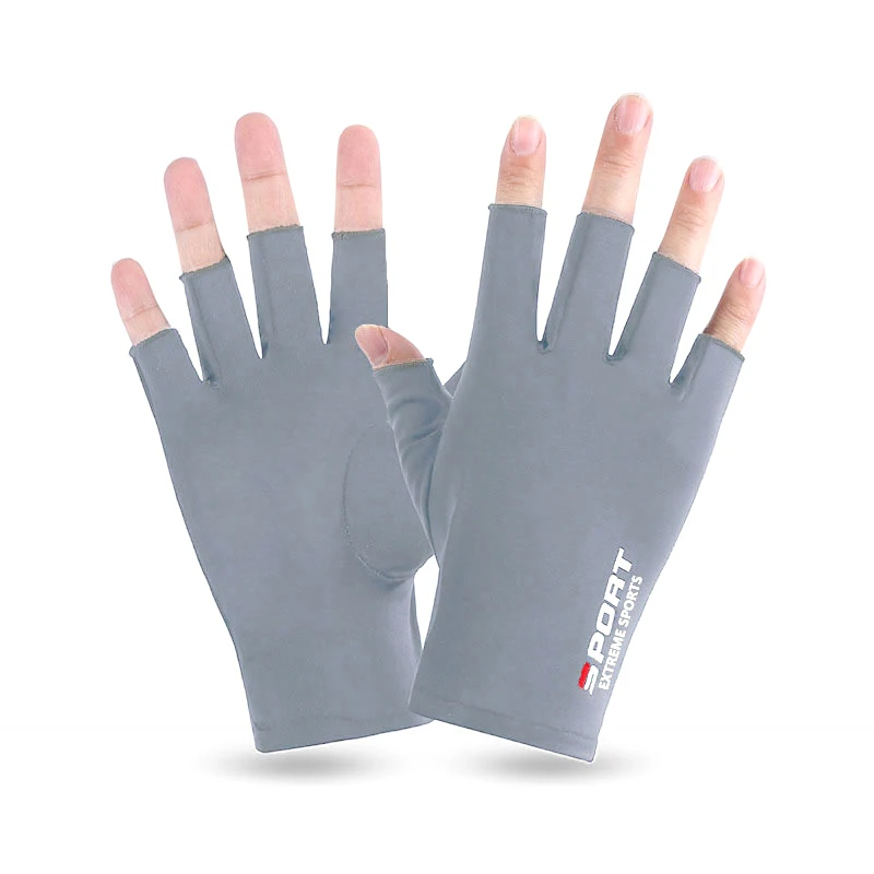 

1 pair Fishing Glove Fishing Gloves Fishing Accessories Uv Gloves Cycling Touch Screen Ice Silk Gloves Non-Slip Gloves