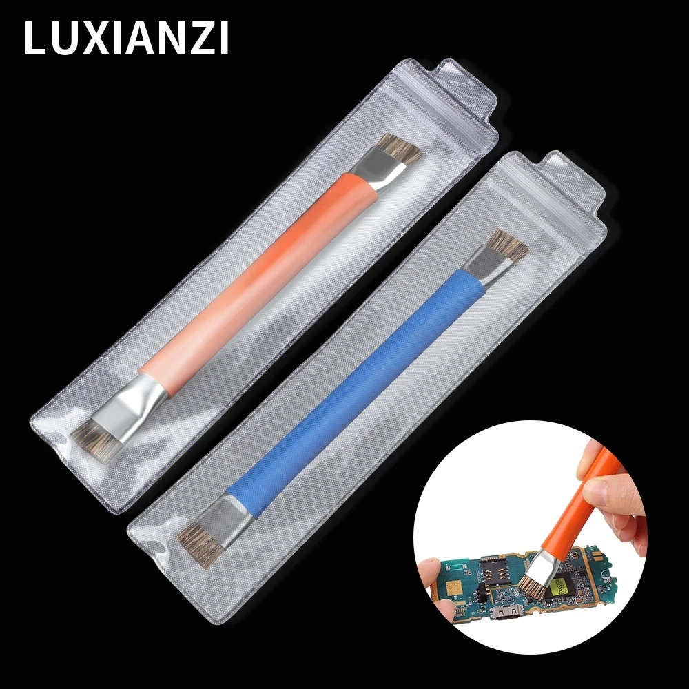 Anti-static Double Head Brush for Mobile Phone Tablet Motherboard PCB BGA IC Cleaning Repair Work ESD Safe