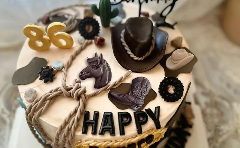 Cowboyhut Schokoladenform Pferdekopf Sattel Silikon Eiswürfelform Western Mottoparty Kuchen Kekse Dekoration Cupcake Topper – Detail 6