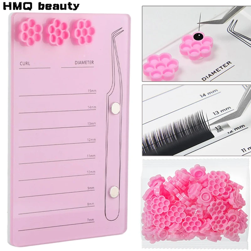 Acrylic Eyelash Holder Magnetic Suction Scale Plate False Lashes Tray Display Board Glue Pallet Cup Eyelash Extensions Supplies