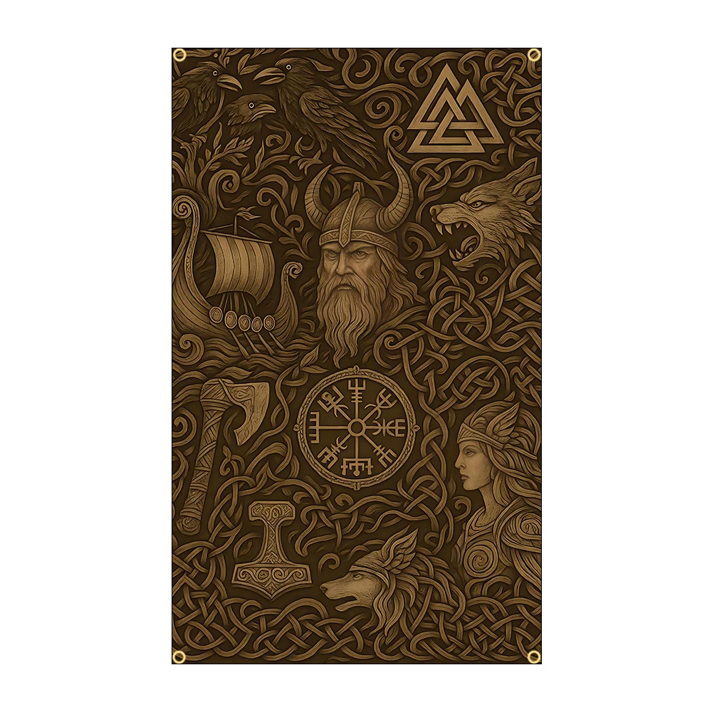 Vinland Viking Decorative Flag - Nordic Heritage Banner
