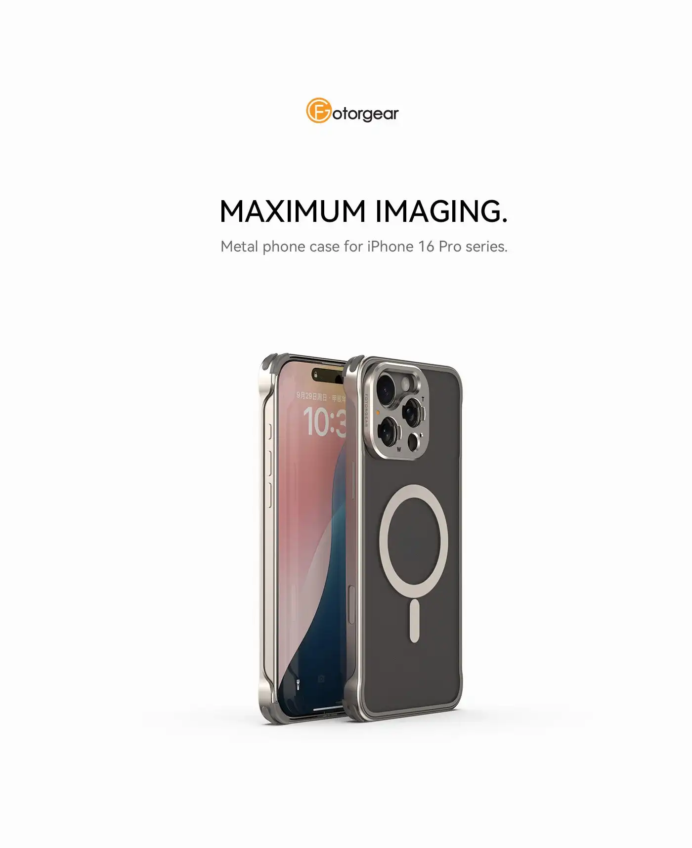 Fotorgear Photography Phone Case with T-mount Lens Thread for iPhone 16 Pro/ 16