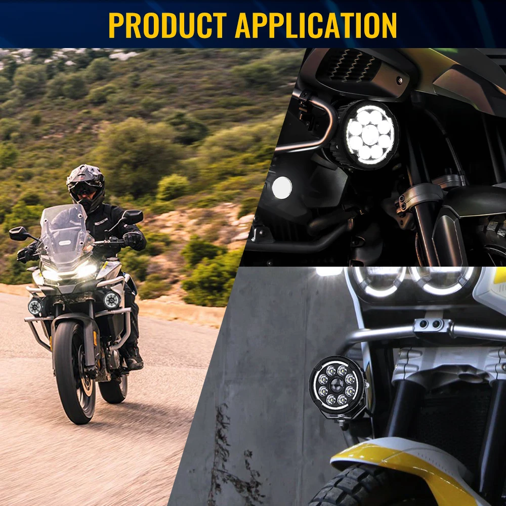 CO LIGHT Motorcycle LED Driving Work Lights 5inch DRL Spotlight