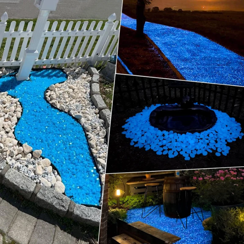 50/25Pcs Pietre Luminose Per Esterni Glow In Dark Path Patio Lawn Garden Yard Decoration Fish Tanks Accessori Artigianali Luminosi Fai Da Te