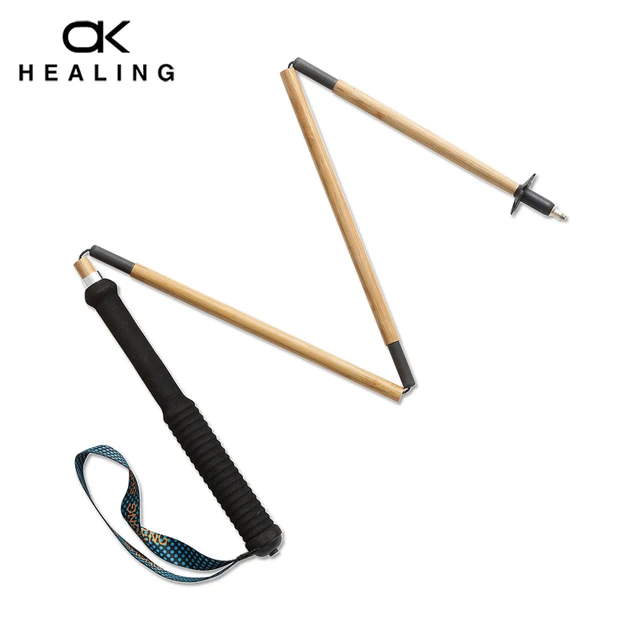 110g Bamboo Skin Trekking Poles Carbon Fiber Hiking Sticks Portable Foldable Outdoor Walking Sticks Cane Hiking Pole Accessories