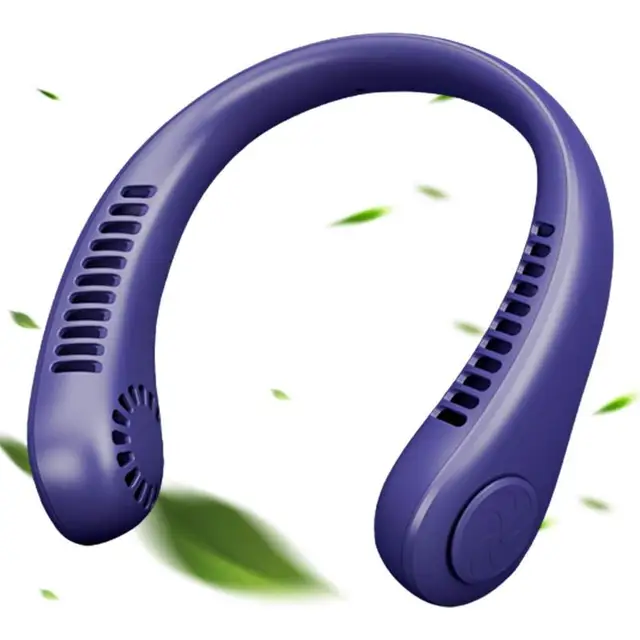 Személyes Nyaki Ventilátor Levél Nélküli Hűtő Nyak 360 Fokos Forgó Zseb 3 Állítható Sebességgel Alacsony Zajszintű Kialakítás