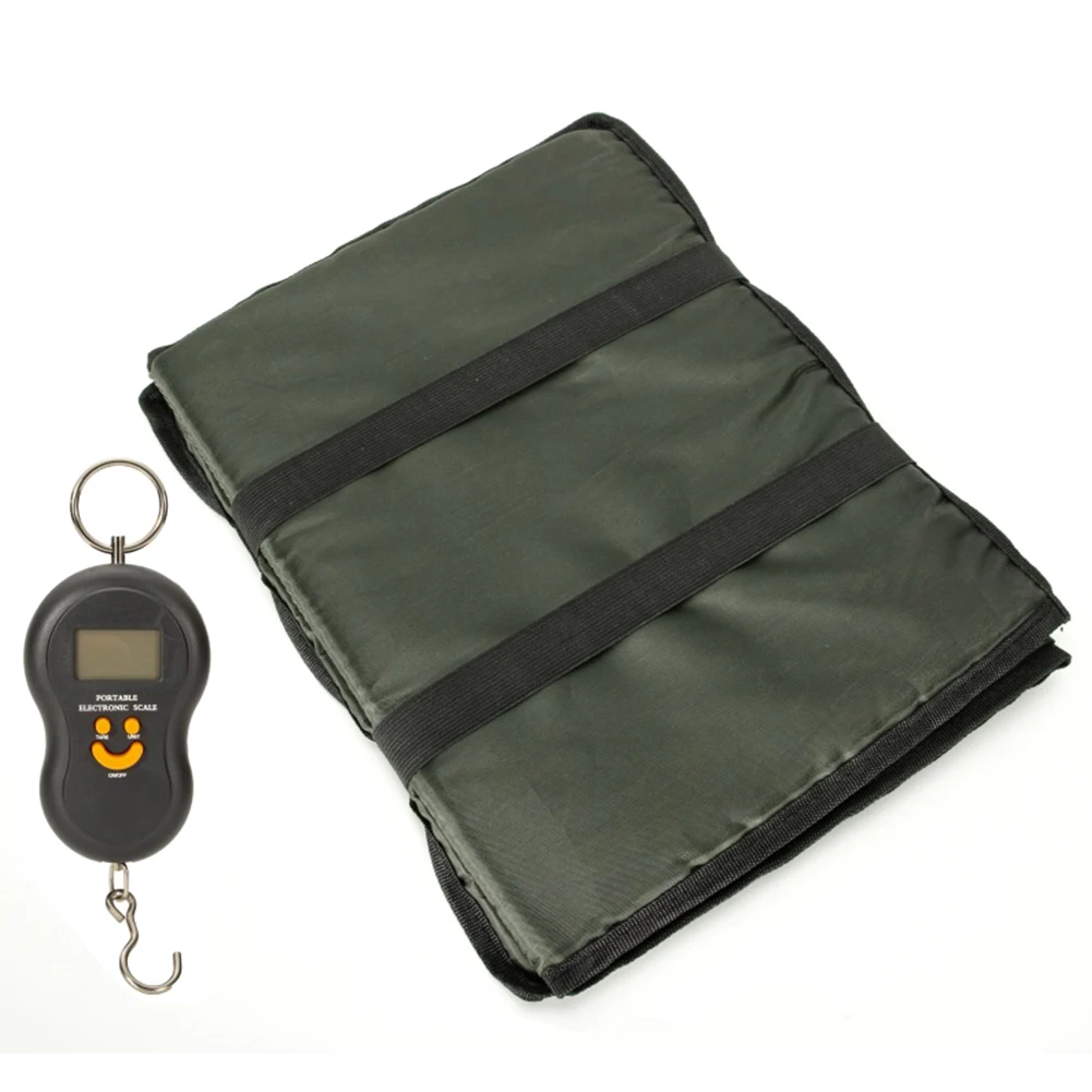 

1SET Fishing Unhooking Mat Polyester Carp Landing Mat Tackle Tool With Scales