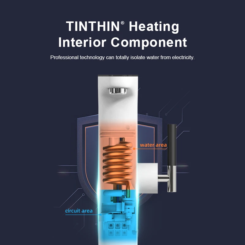 Briwellna صنبور الماء الساخن الفوري 220 فولت سخان...