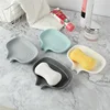 1pcs Silicone soap box soap holder, shower, bathroom, kitchen, bathtub self draining soap tray, bathroom accessories 1