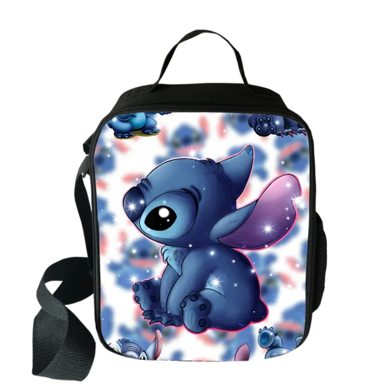 Disney Lilo Stitch Protect Lunch Bags Ragazzi Ragazze Travel Tote Bags Picnic Food Fresh Storage Bags Student Mini Messenger Bag
