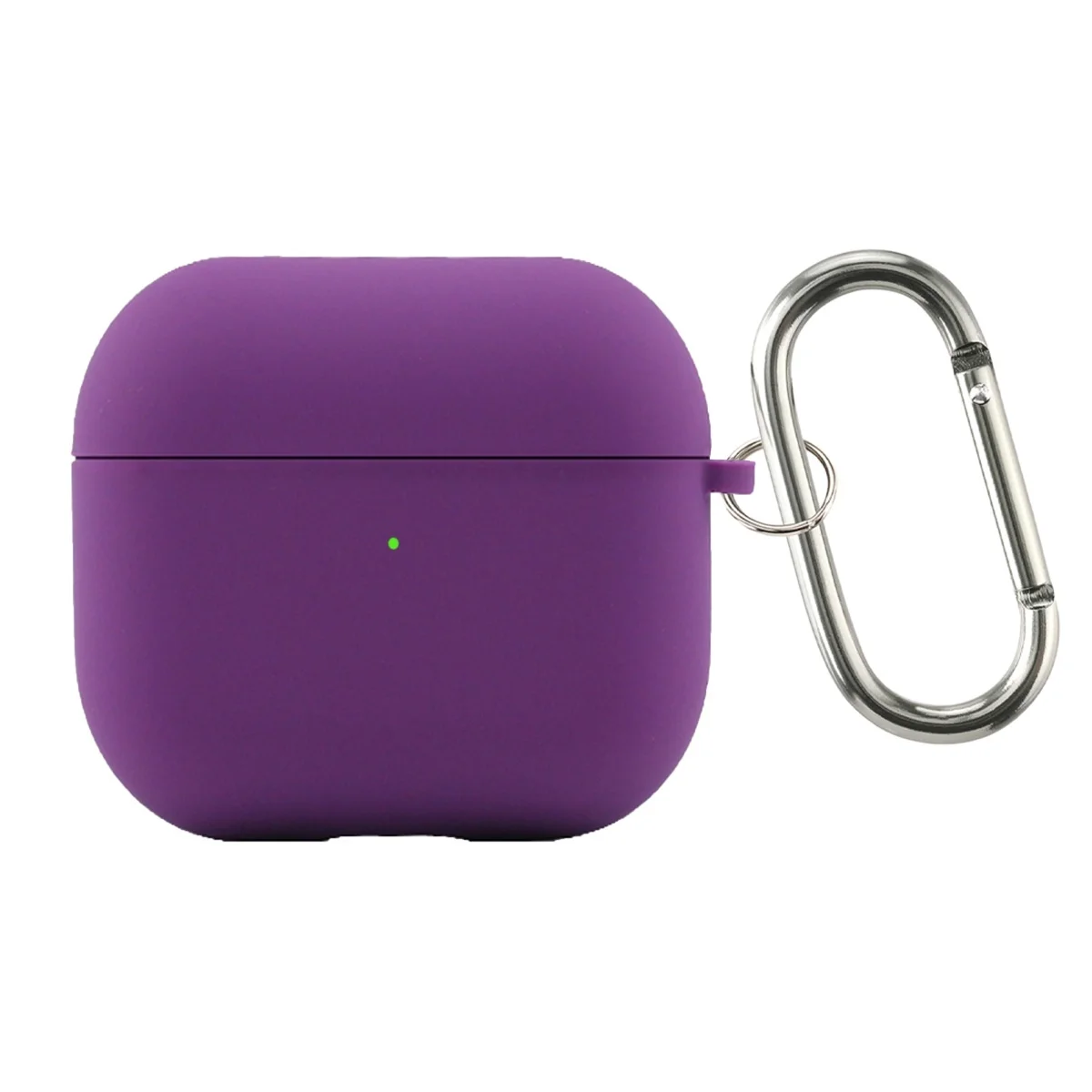 Flocking Silicone Bluetooth Headphone Case with Metal Buckle - Wireless Charging Compatible Cover