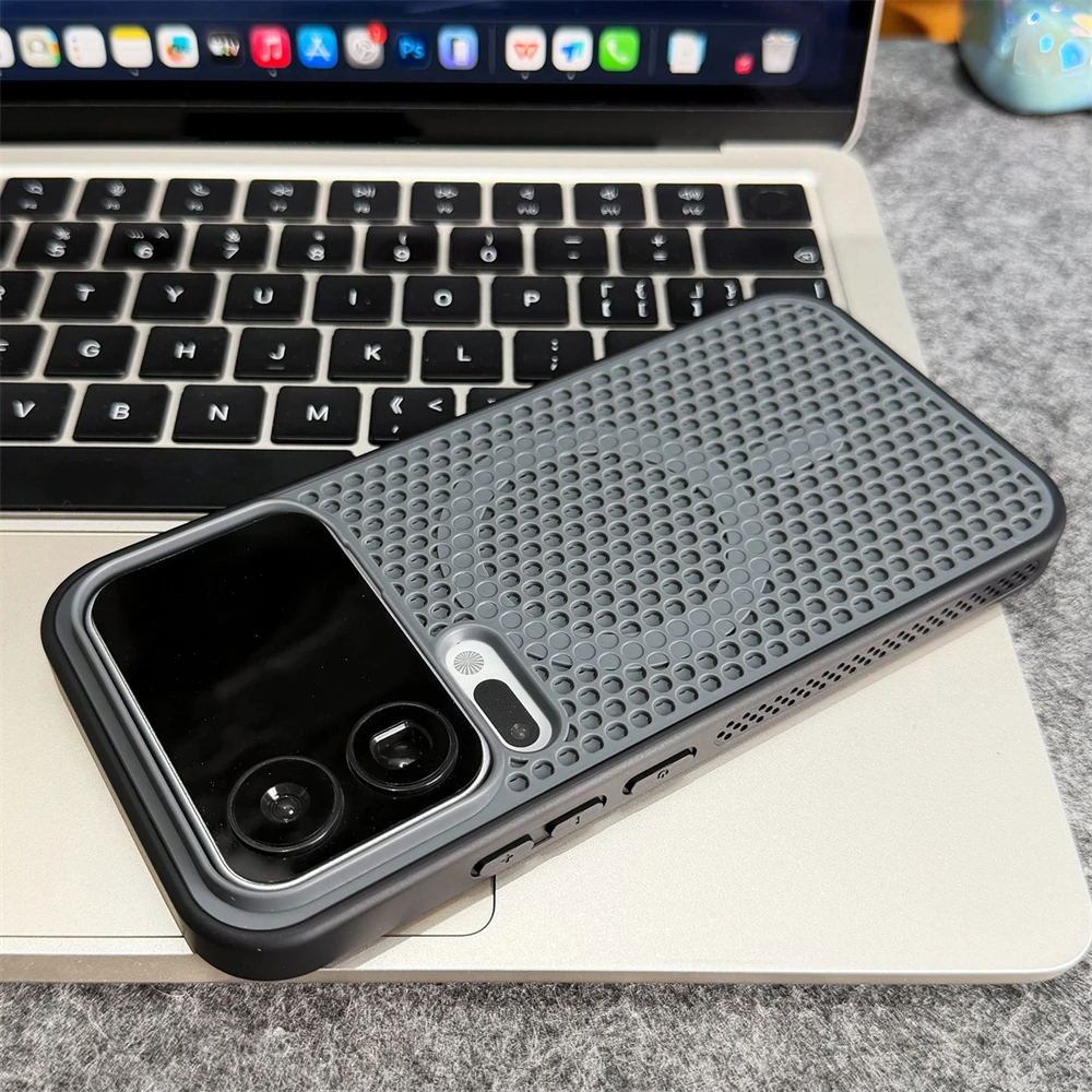 Magnetic Honeycomb Cooling Wireless Charging Breathable Shockproof Case